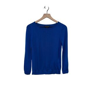 Banana Republic Blue Silk Cashmere Women's Crew Neck Long Sleeve Sweater Size XS